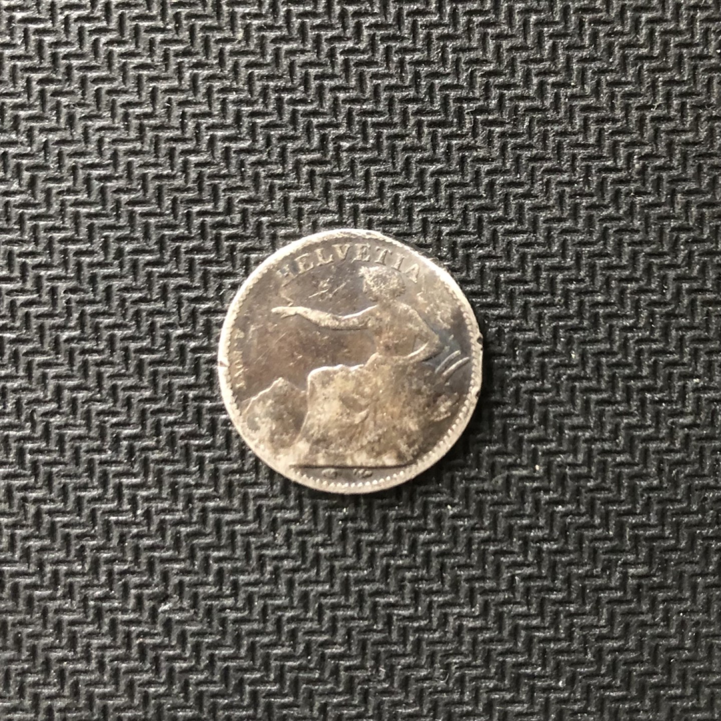 【保诚微拍】【全场包邮】第22期 $ 银币专场 $ Silver Coins  瑞士 1851年  赫尔维蒂亚女神  0.5 1/2法郎 银币（2.5克，0.9银）目录价55美元