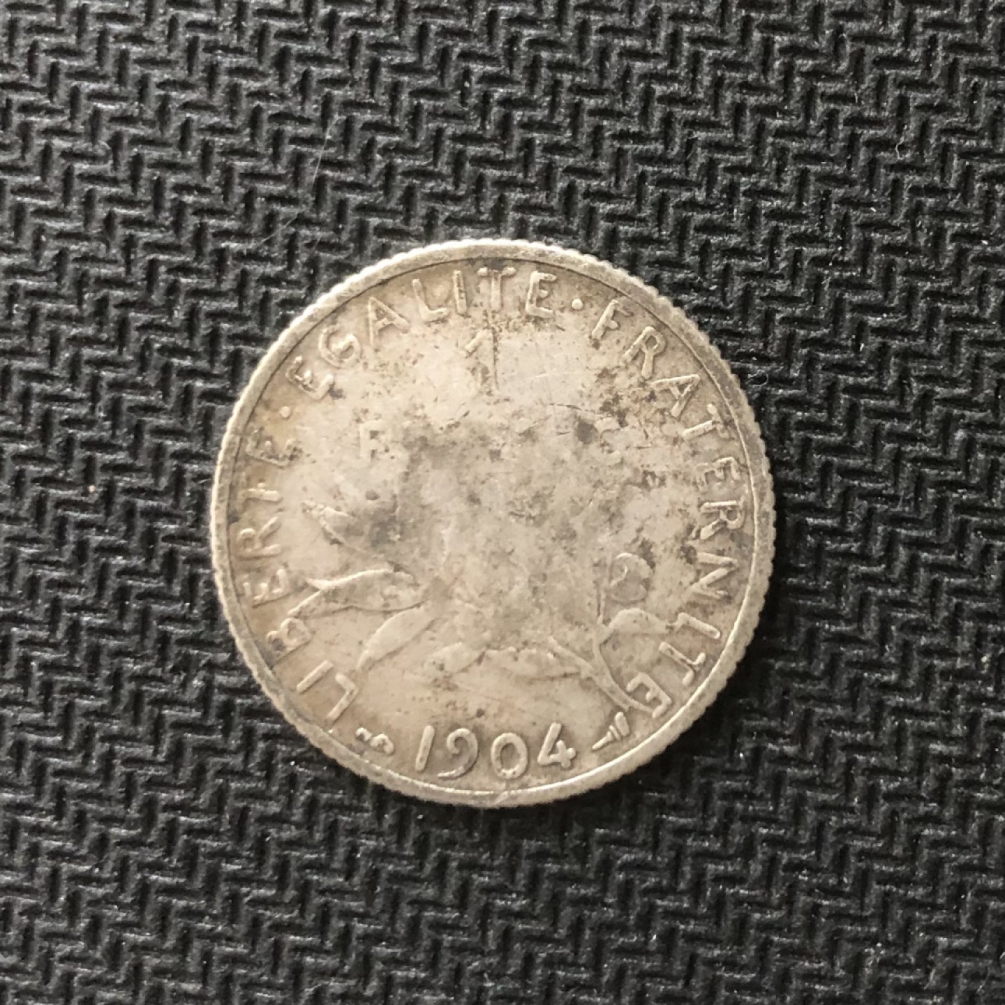 【保诚微拍】【全场包邮】第22期 $ 银币专场 $ Silver Coins  法国  1904年 播种女神 1法郎 硬币 银币（5克，0.835银）