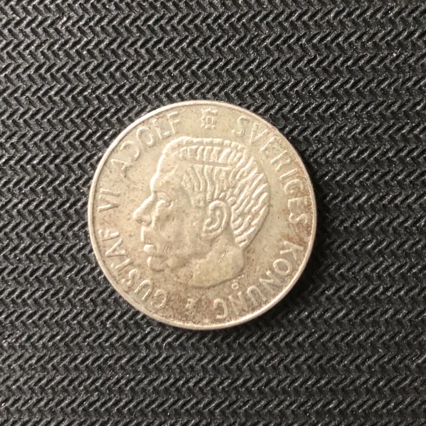 【保诚微拍】【全场包邮】第22期 $ 银币专场 $ Silver Coins  瑞典 古斯塔夫六世 1958年 1克朗 银币 （7克，0.4银，25mm）