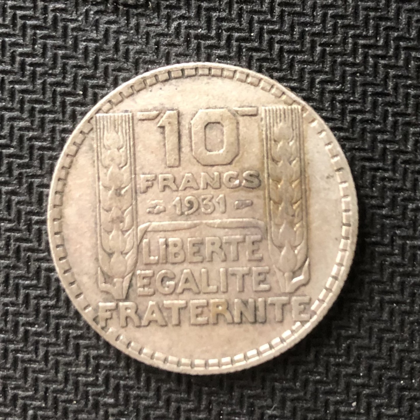 【保诚微拍】【全场包邮】第22期 $ 银币专场 $ Silver Coins  法国 1931年 自由女神 10法郎 硬币 银币（10克，0.68银）