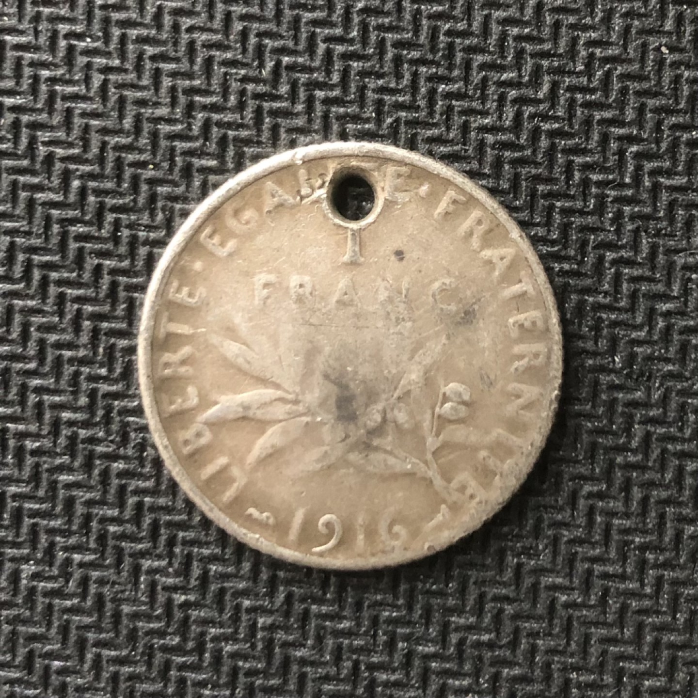 【保诚微拍】【全场包邮】第22期 $ 银币专场 $ Silver Coins  法国  1916年 播种女神 1法郎 硬币 银币（2.5克，0.835银）低于银价起拍！！