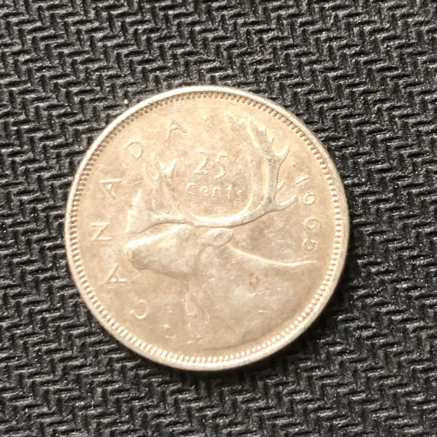 【保诚微拍】【全场包邮】第22期 $ 银币专场 $ Silver Coins  加拿大 1965年 伊丽莎白二世 25分 驼鹿 银币 （5.8克 0.8银）