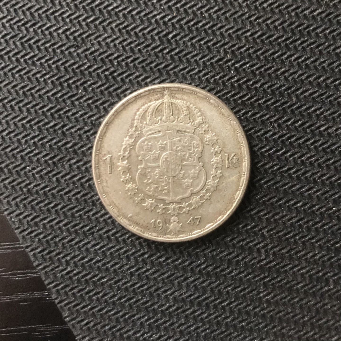 【保诚微拍】【全场包邮】第22期 $ 银币专场 $ Silver Coins  瑞典 古斯塔夫五世 1947年 1克朗 银币 （7克，0.4银，25毫米）