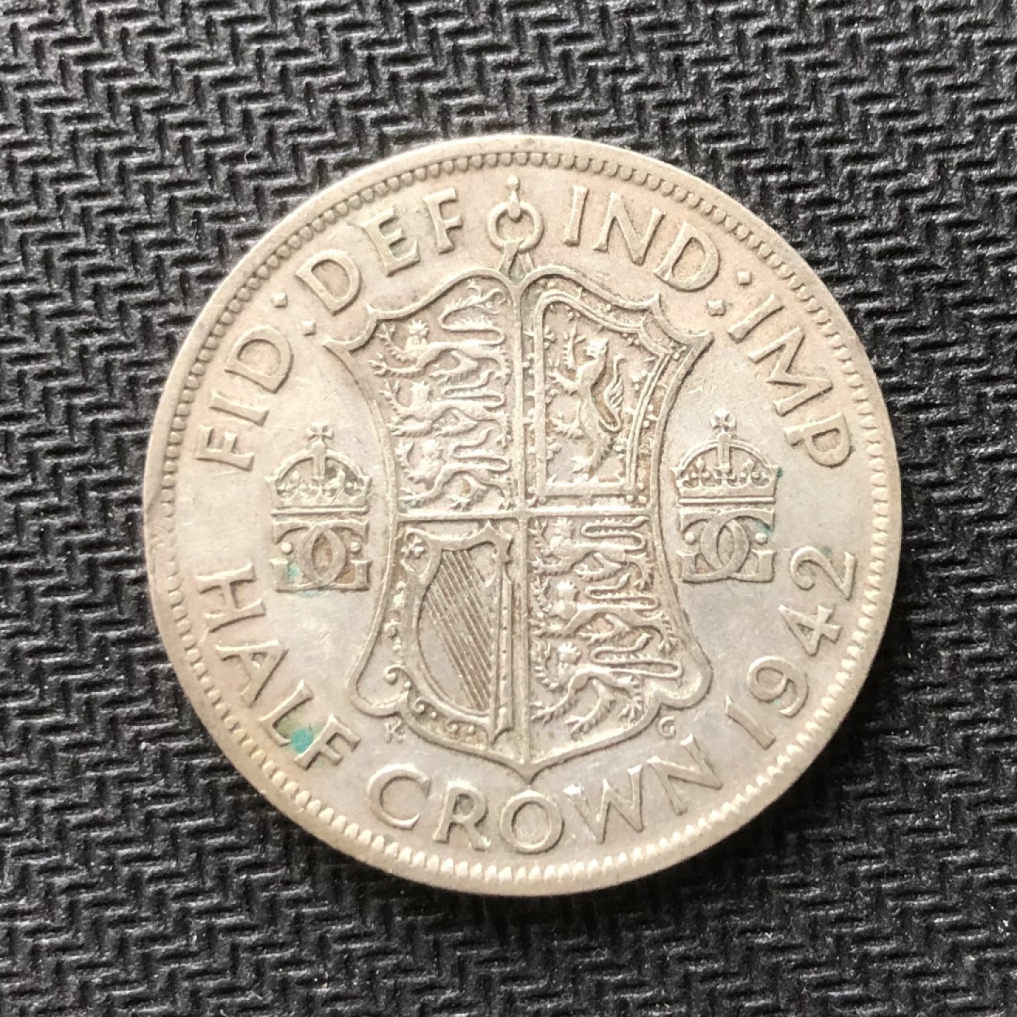 【保诚微拍】【全场包邮】第22期 $ 银币专场 $ Silver Coins  英国 乔治六世 1942年 半克朗 银币 (14.1克 0.5银)  XF+好品