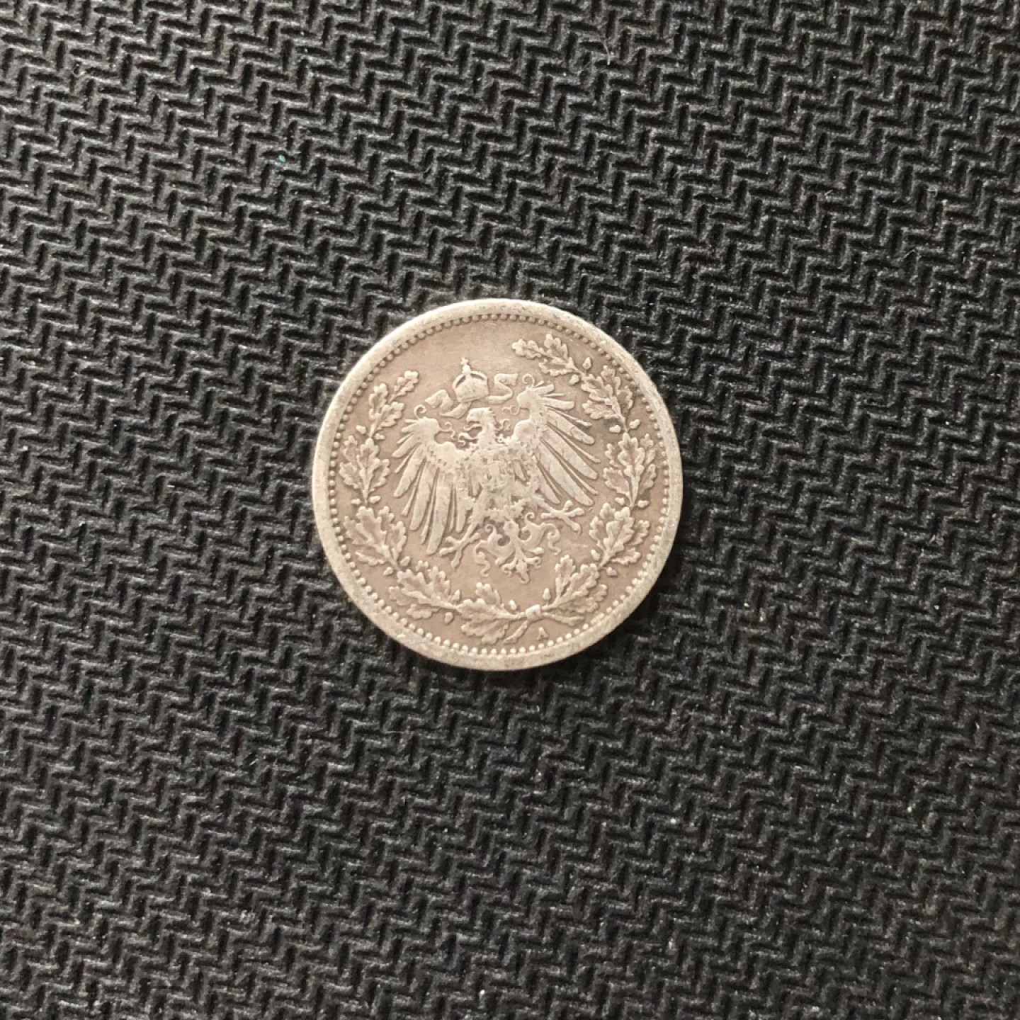 【保诚微拍】【全场包邮】第22期 $ 银币专场 $ Silver Coins  德国 1914年 A版 1/2 马克、半马克 银币 （2.88克 0.9银）XF好品！！