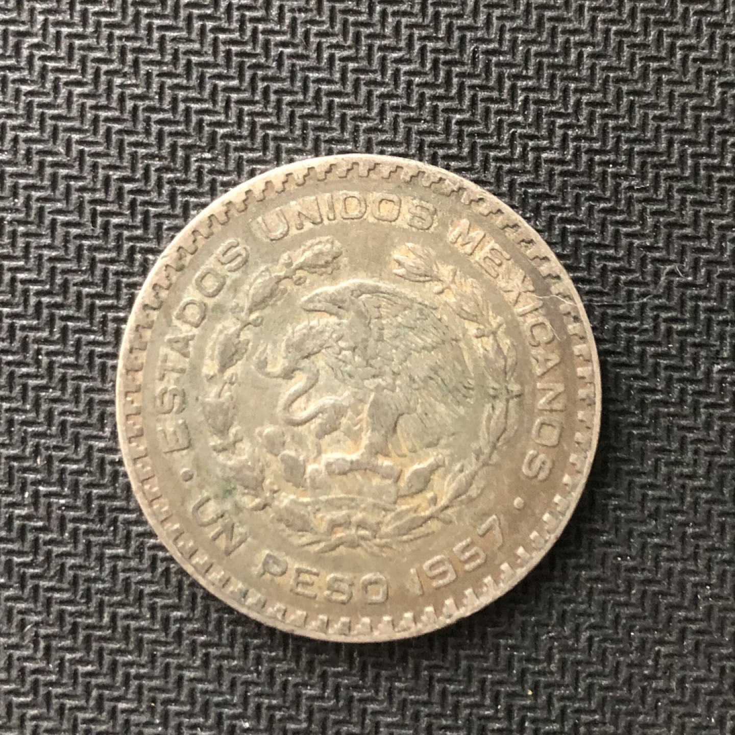 【保诚微拍】【全场包邮】第22期 $ 银币专场 $ Silver Coins  墨西哥 1957年 1比索 大硬币 银币（16克，0.1银）