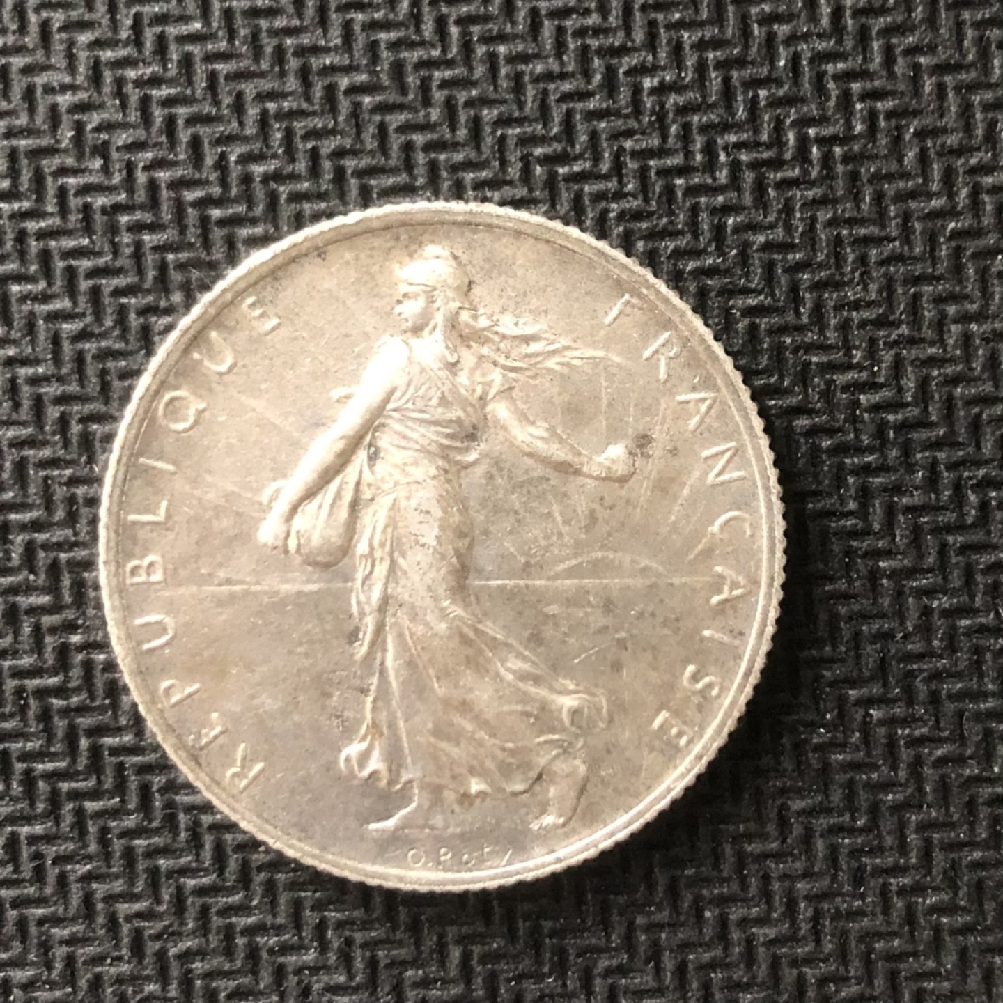 【保诚微拍】【全场包邮】第22期 $ 银币专场 $ Silver Coins  法国  1916年 播种女神 2法郎 硬币 银币（10克，0.835银）UNC！！