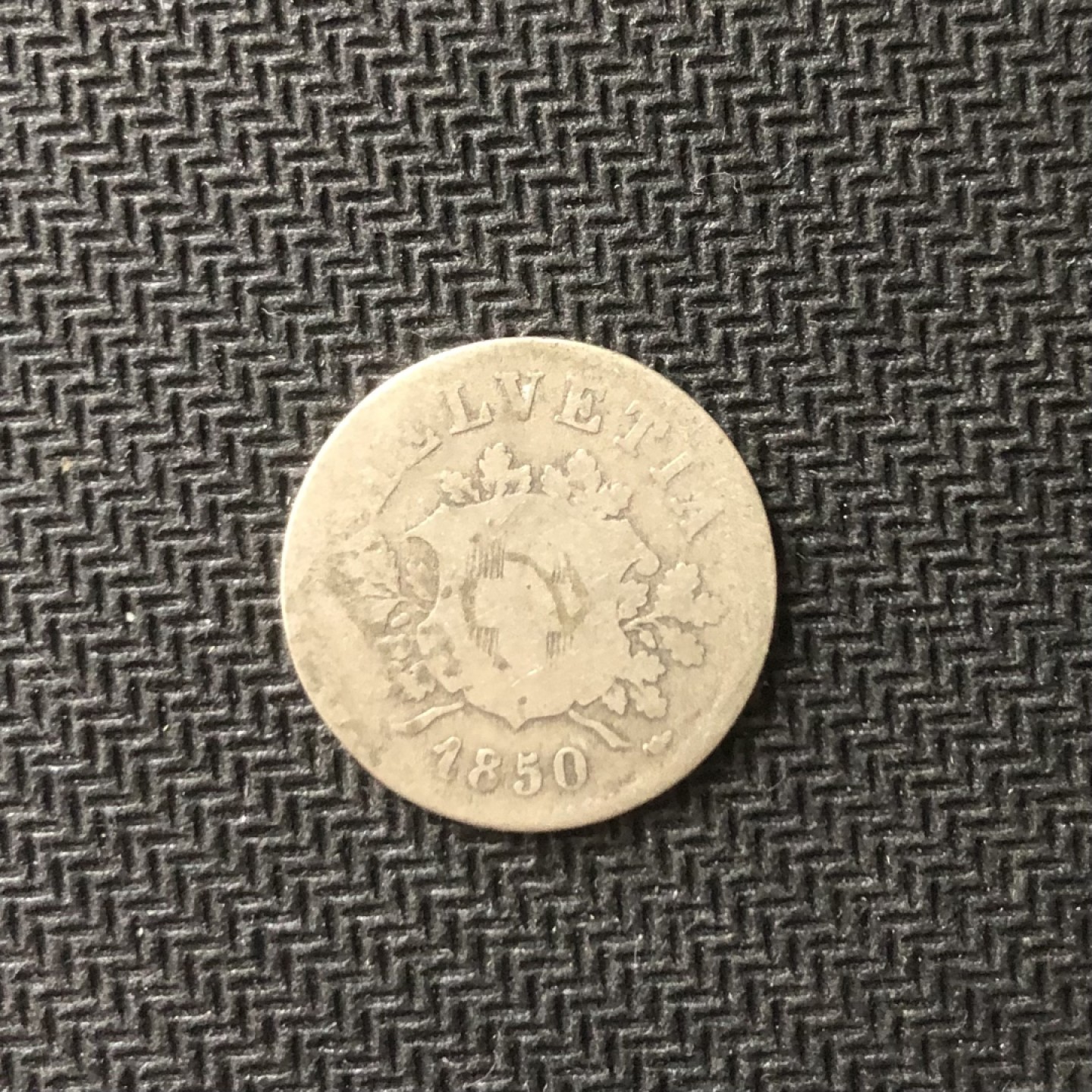 【保诚微拍】【全场包邮】第22期 $ 银币专场 $ Silver Coins  瑞士 1850年 第一版  10分 硬币（2.37克，19.23mm）