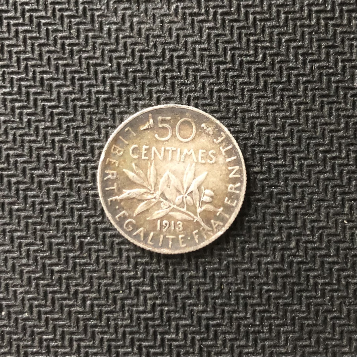 【保诚微拍】【全场包邮】第22期 $ 银币专场 $ Silver Coins  法国  1913年 播种女神 50分 0.5法郎 硬币 银币（2.5克，0.835银）