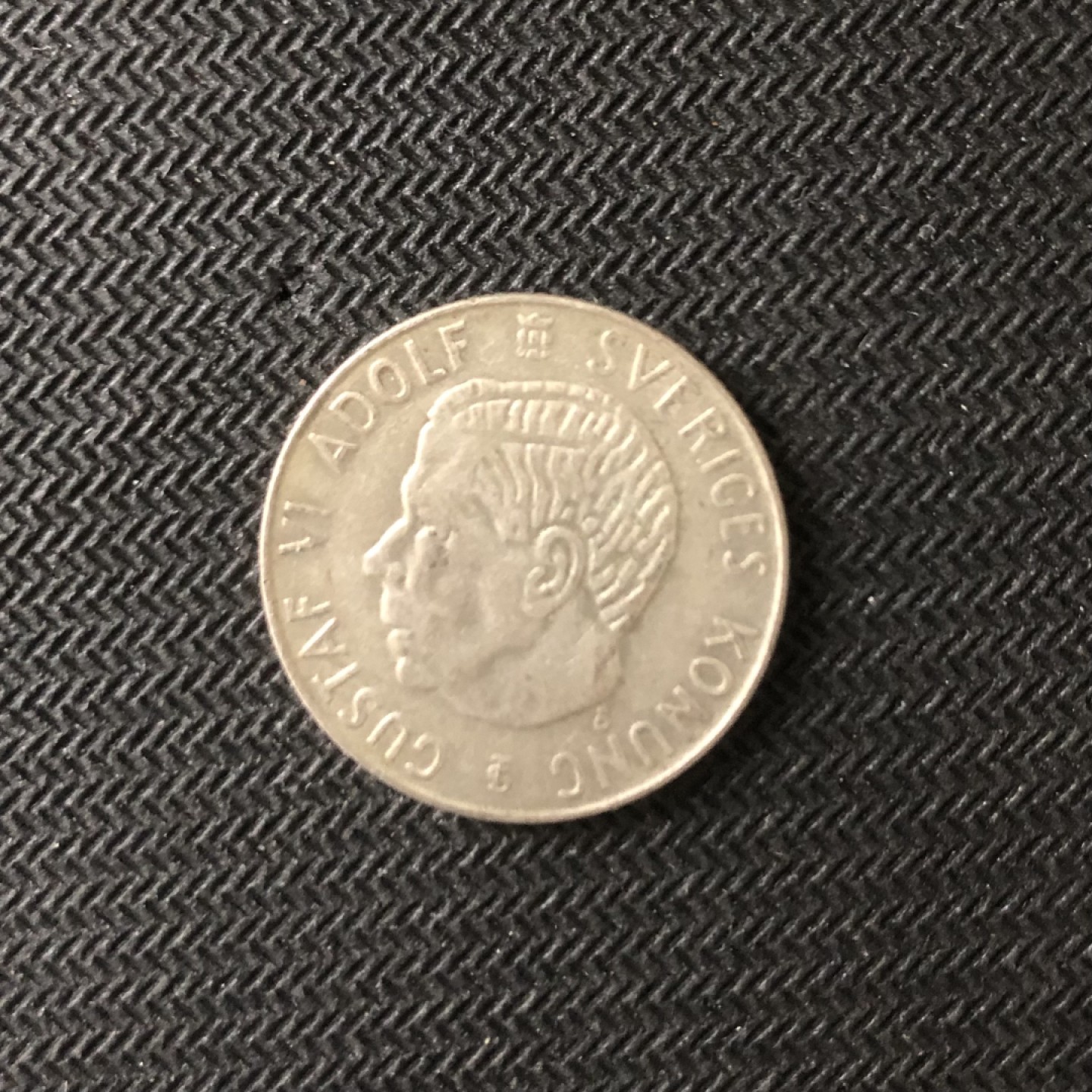 【保诚微拍】【全场包邮】第22期 $ 银币专场 $ Silver Coins  瑞典 古斯塔夫六世 1954年 1克朗 银币 （7克，0.4银，25mm）