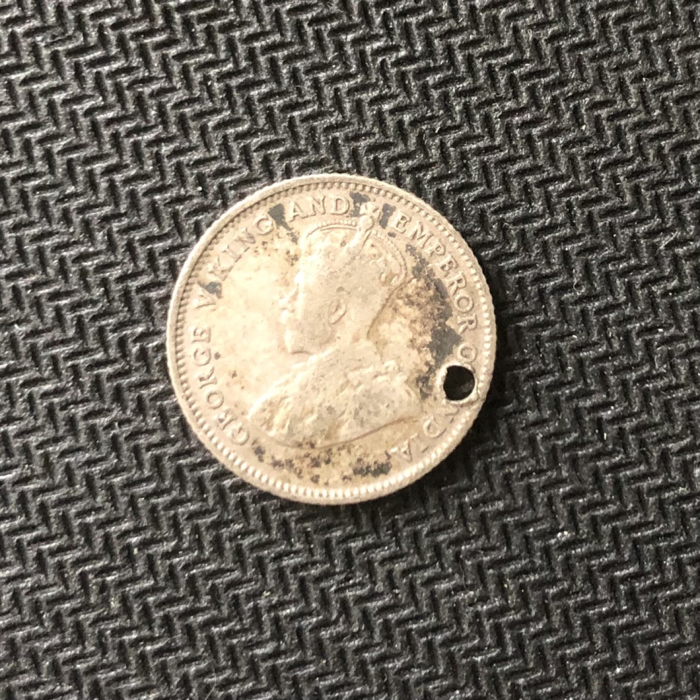 【保诚微拍】【全场包邮】第22期 $ 银币专场 $ Silver Coins  英属海峡殖民地 乔治五世 1926年 10分 硬币 银币（2.71克，0.6银）穿孔