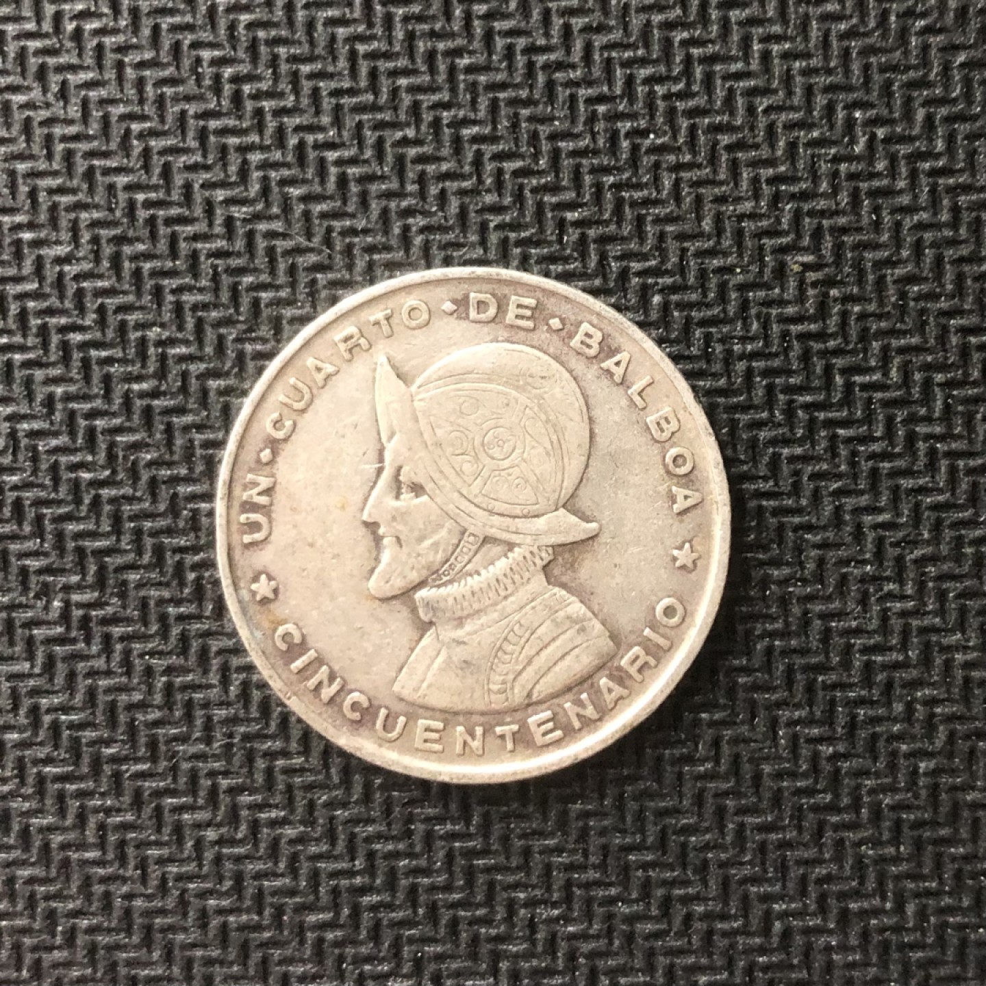 【保诚微拍】【全场包邮】第22期 $ 银币专场 $ Silver Coins  巴拿马 1953年 钢盔武士 1/4巴波亚 硬币 银币（6.25克，0.9银）