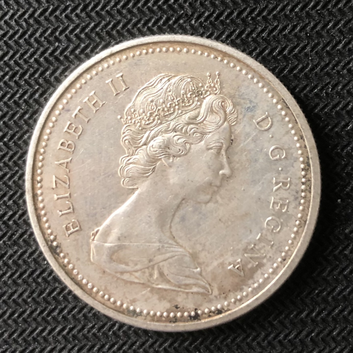 【保诚微拍】【全场包邮】第22期 $ 银币专场 $ Silver Coins  加拿大 伊丽莎白二世 1973年 皇家骑警成立一百年纪念  一元 银币  （23.3克 0.8银）