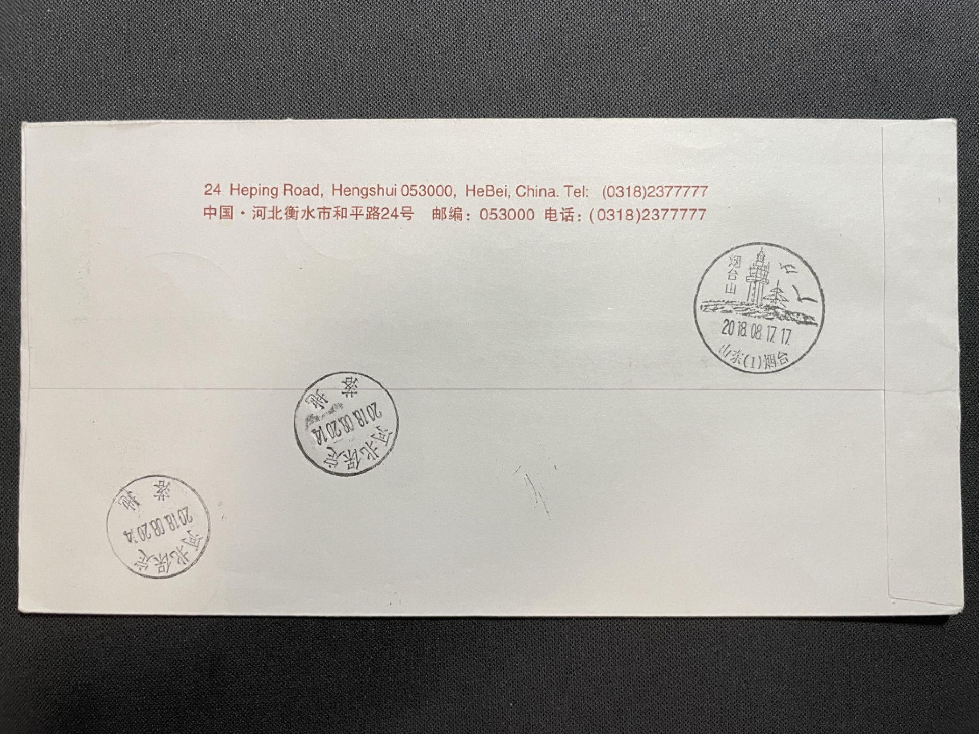 【第11期】莲池国际邮品拍卖 【蓝条】2018年 大雁 邮票 首日实寄 蓝条平信 纪念戳 有落地