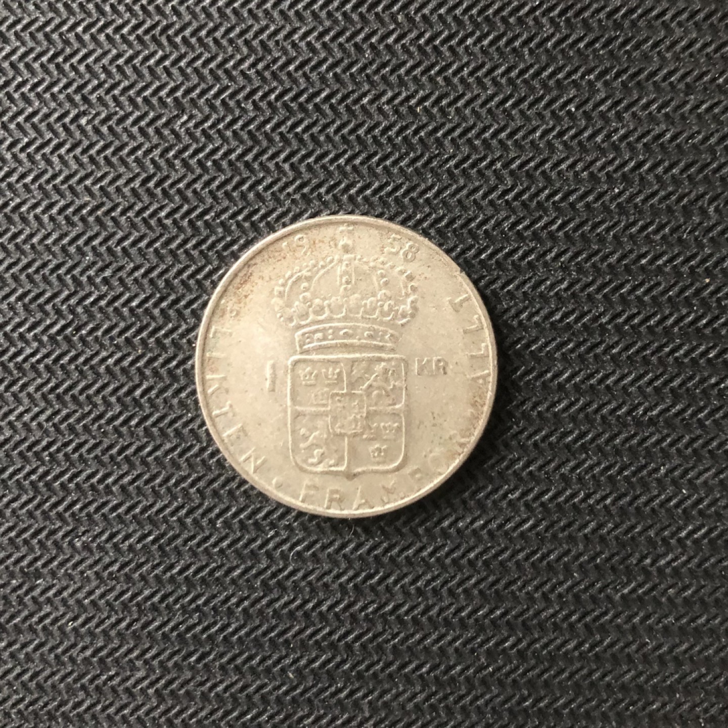 【保诚微拍】【全场包邮】第22期 $ 银币专场 $ Silver Coins  瑞典 古斯塔夫六世 1958年 1克朗 银币 （7克，0.4银，25mm）