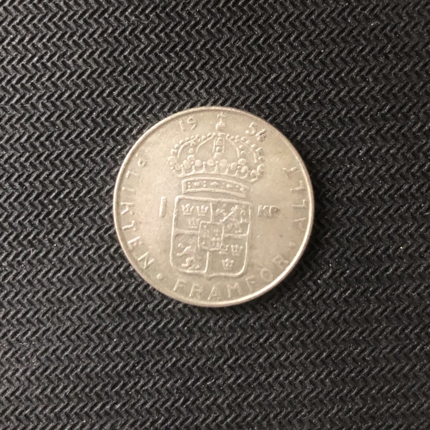 【保诚微拍】【全场包邮】第22期 $ 银币专场 $ Silver Coins  瑞典 古斯塔夫六世 1954年 1克朗 银币 （7克，0.4银，25mm）