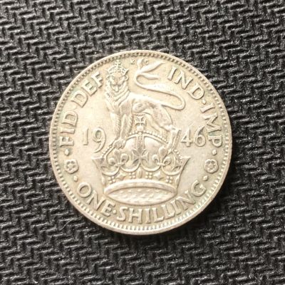 【保诚微拍】【全场包邮】第22期 $ 银币专场 $ Silver Coins  - 澳大利亚 乔治六世 1946年 立狮 1先令  银币 （ 5.6克 0.5银）好品！！