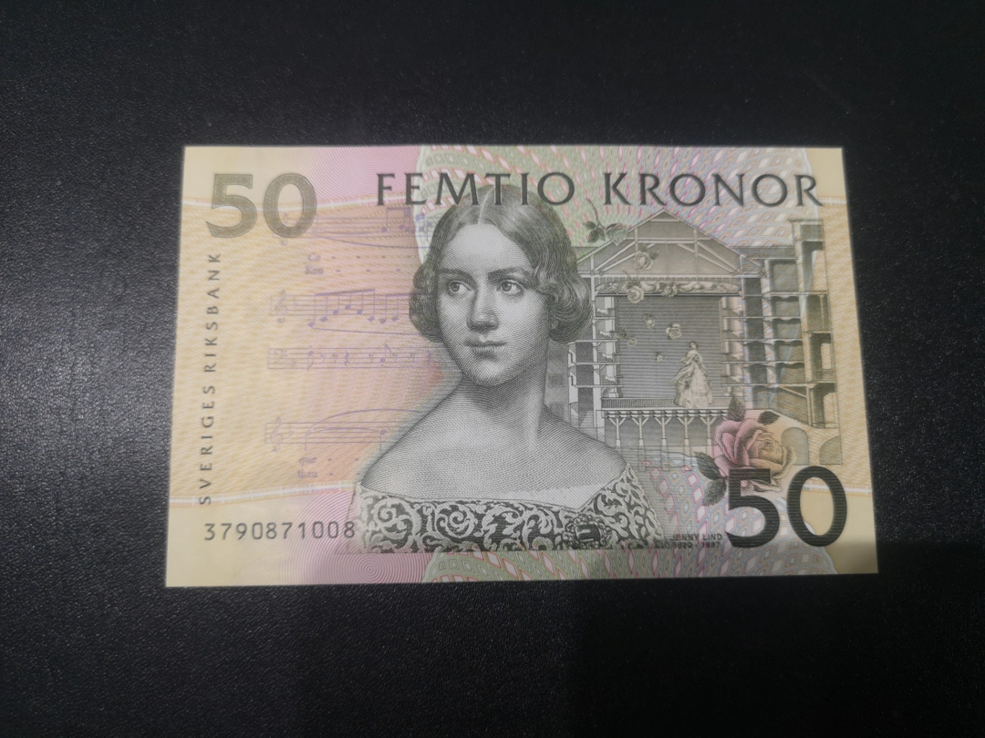 《外钞收藏家》第一百七十二期拍卖 瑞典50克朗 夜莺 初版 全新UNC