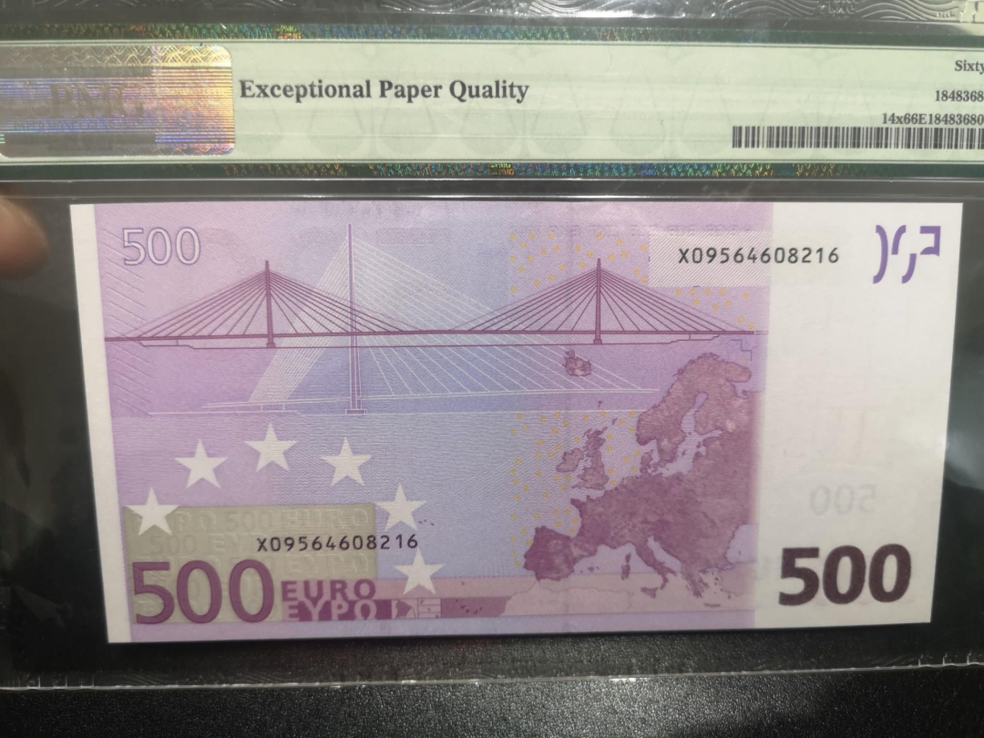 《外钞收藏家》第一百七十二期拍卖 2002年500欧元 PMG66 二签 德国版