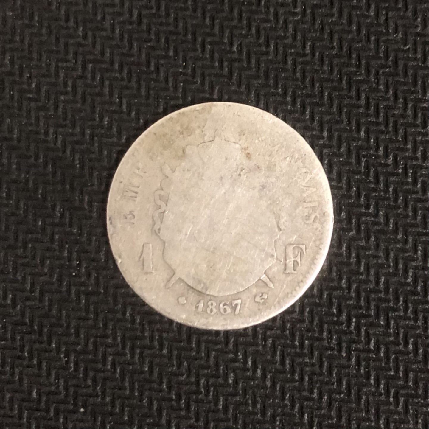 【保诚微拍】【全场包邮】第22期 $ 银币专场 $ Silver Coins  法国  拿破仑三世 1866年 1法郎 硬币 银币（5克，0.835银）