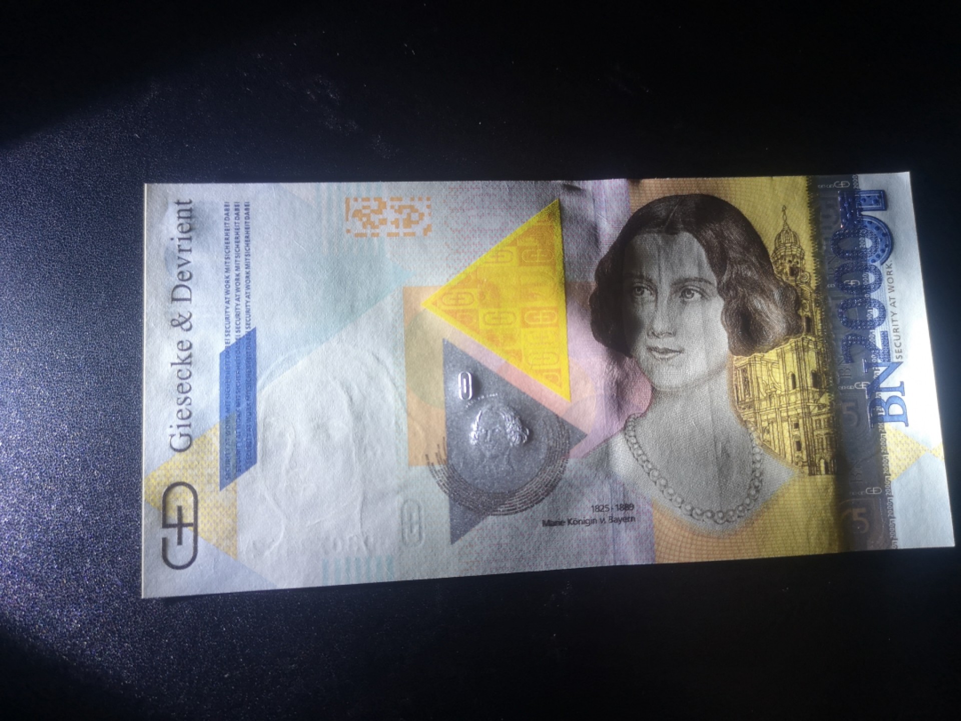 《外钞收藏家》第一百七十二期拍卖  德国捷德公司2000纪念券 玛丽公主 纪念钞 全新UNC