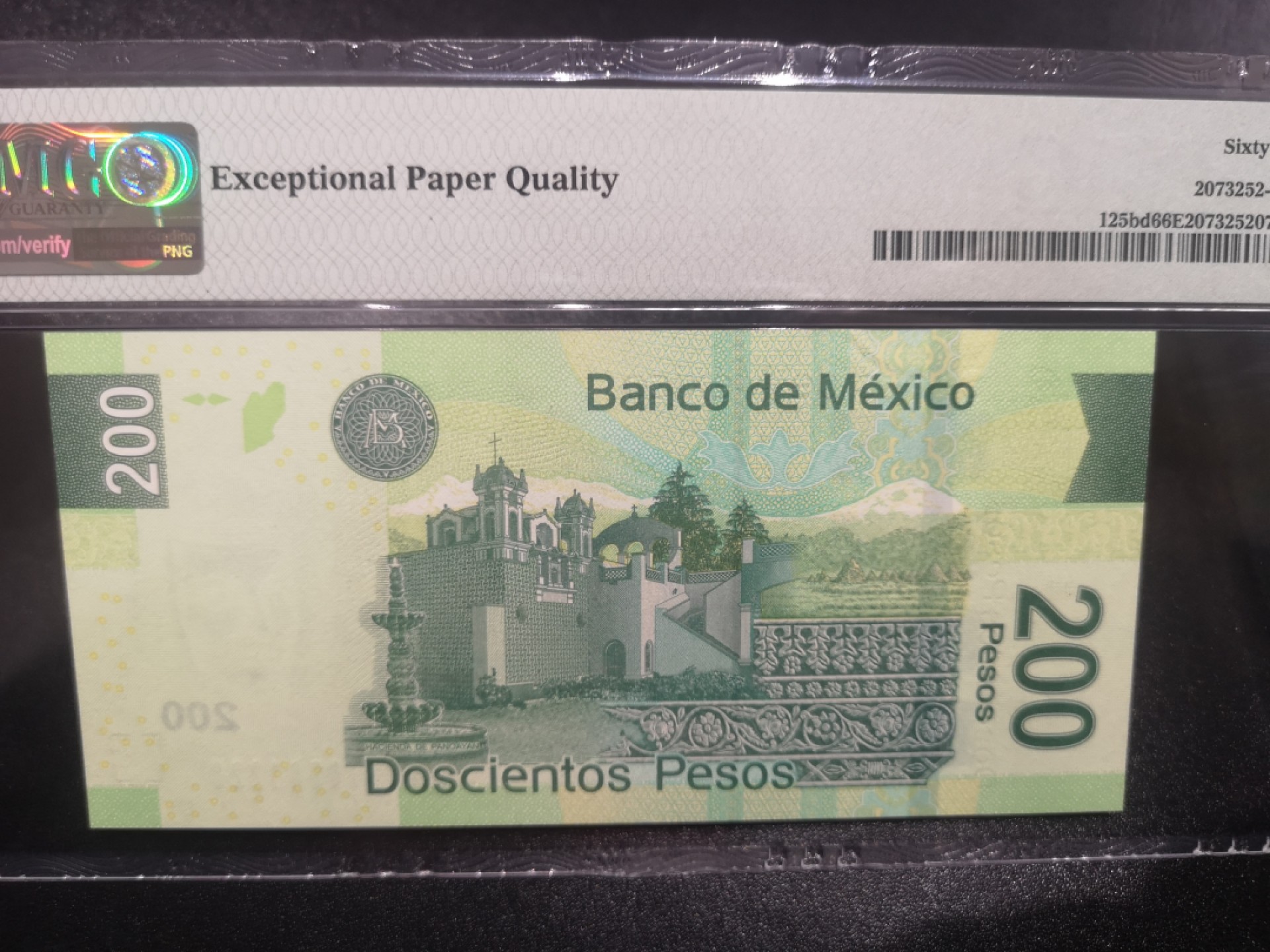 《外钞收藏家》第一百七十二期拍卖 2015年墨西哥100比索 PMG66 无47尾8