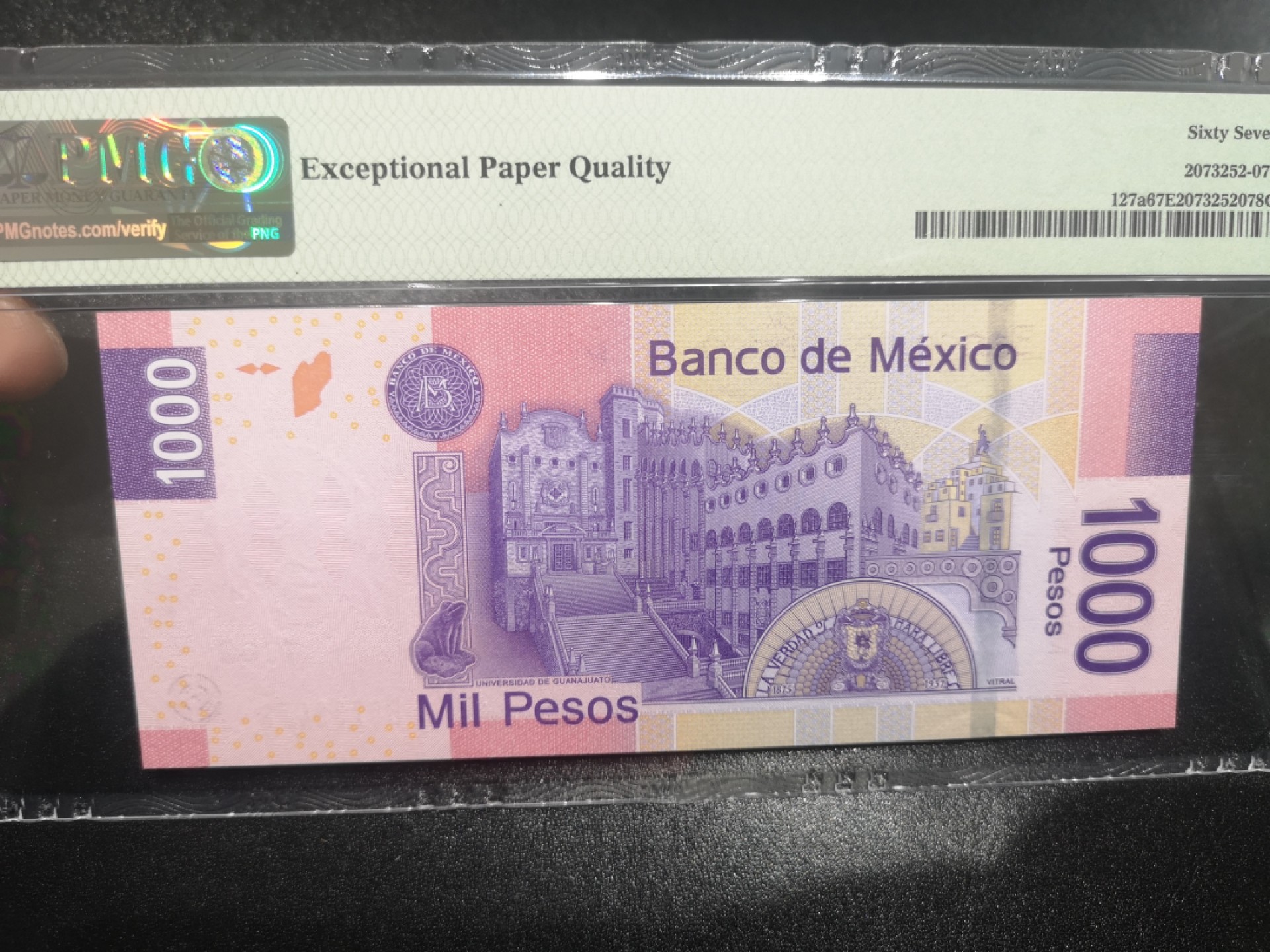 《外钞收藏家》第一百七十二期拍卖 2006年墨西哥1000比索 PMG67