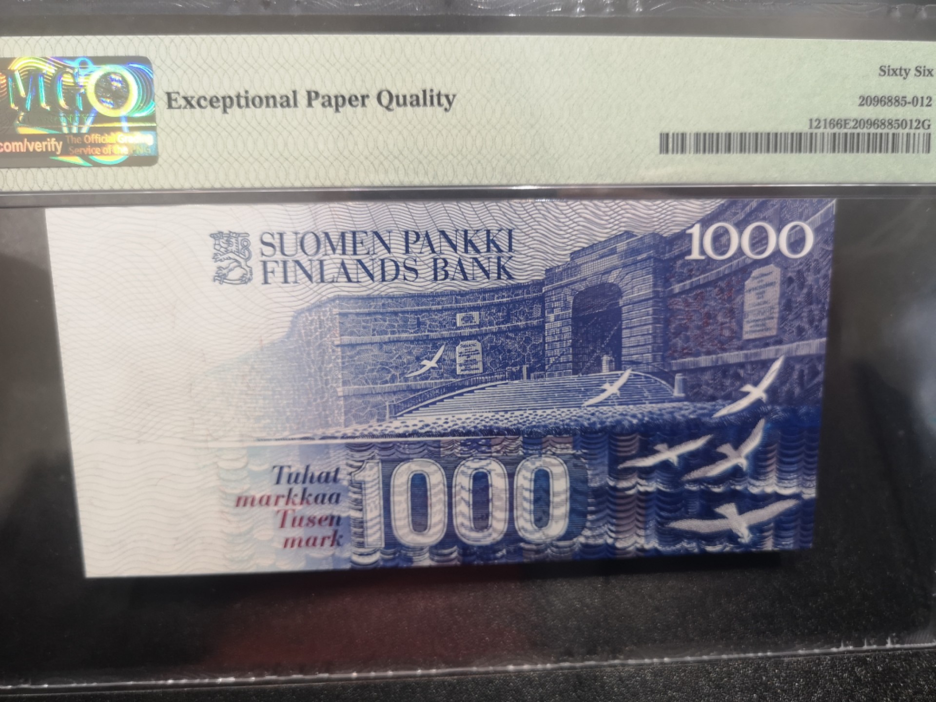 《外钞收藏家》第一百七十二期拍卖 1986年芬兰1000克朗 PMG66