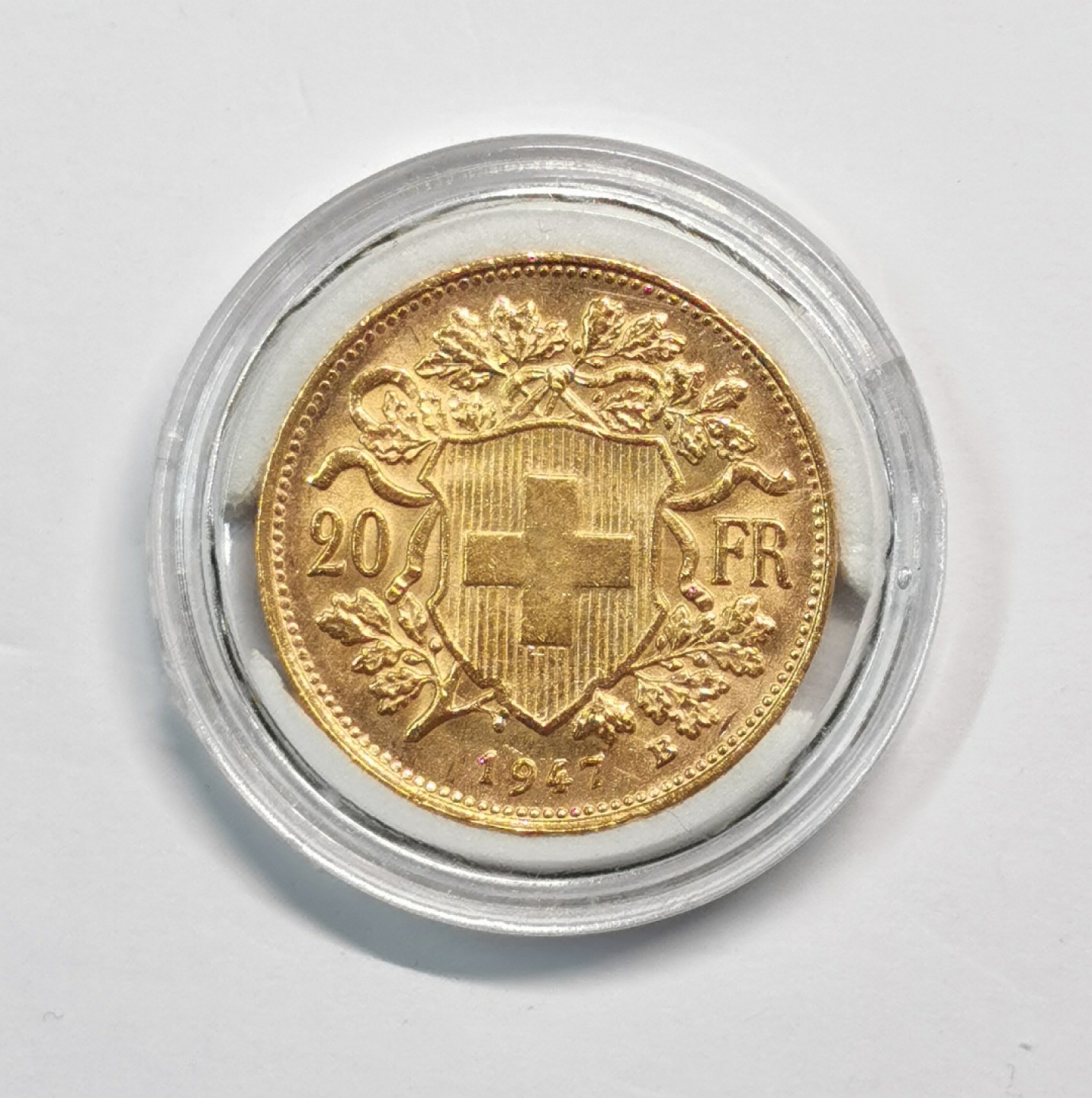 凡希社世界钱币微拍第一百九十三期 1947瑞士20法郎金币UNC