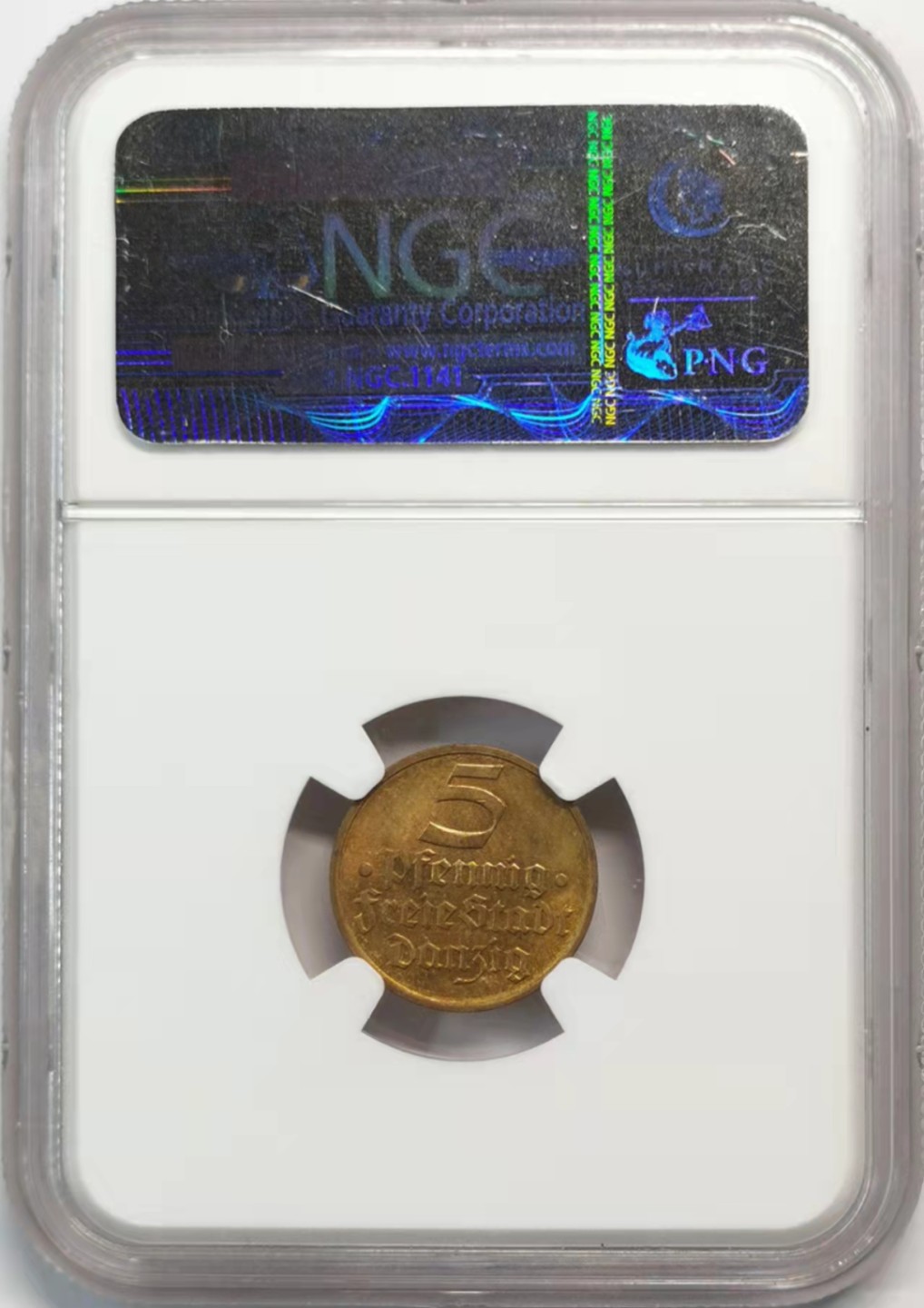 凡希社世界钱币微拍第一百九十三期 1932但泽自由港5芬尼NGC-MS63