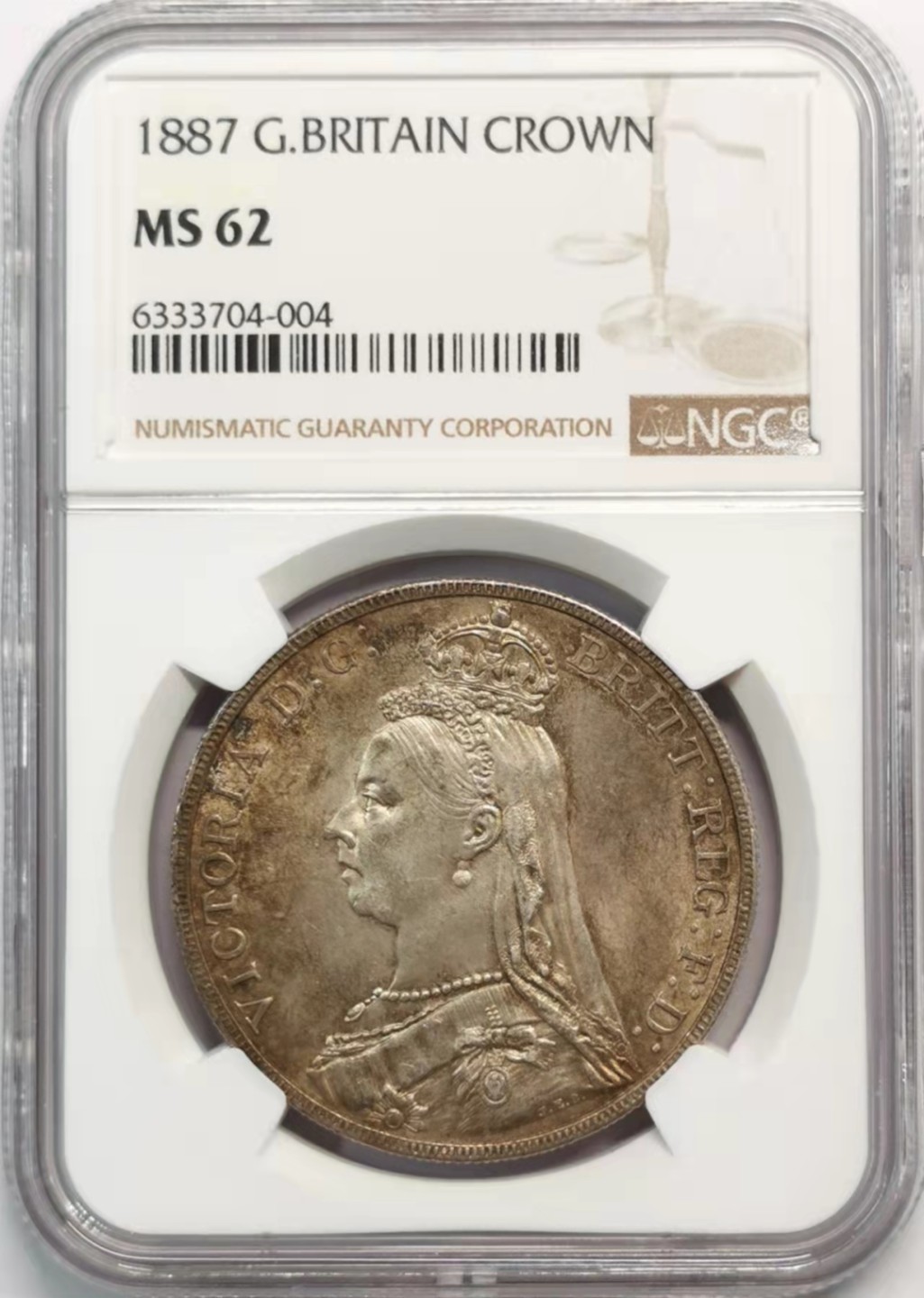 凡希社世界钱币微拍第一百九十三期 荐！1887英国老维高冠马剑NGC-MS62原味收藏级！