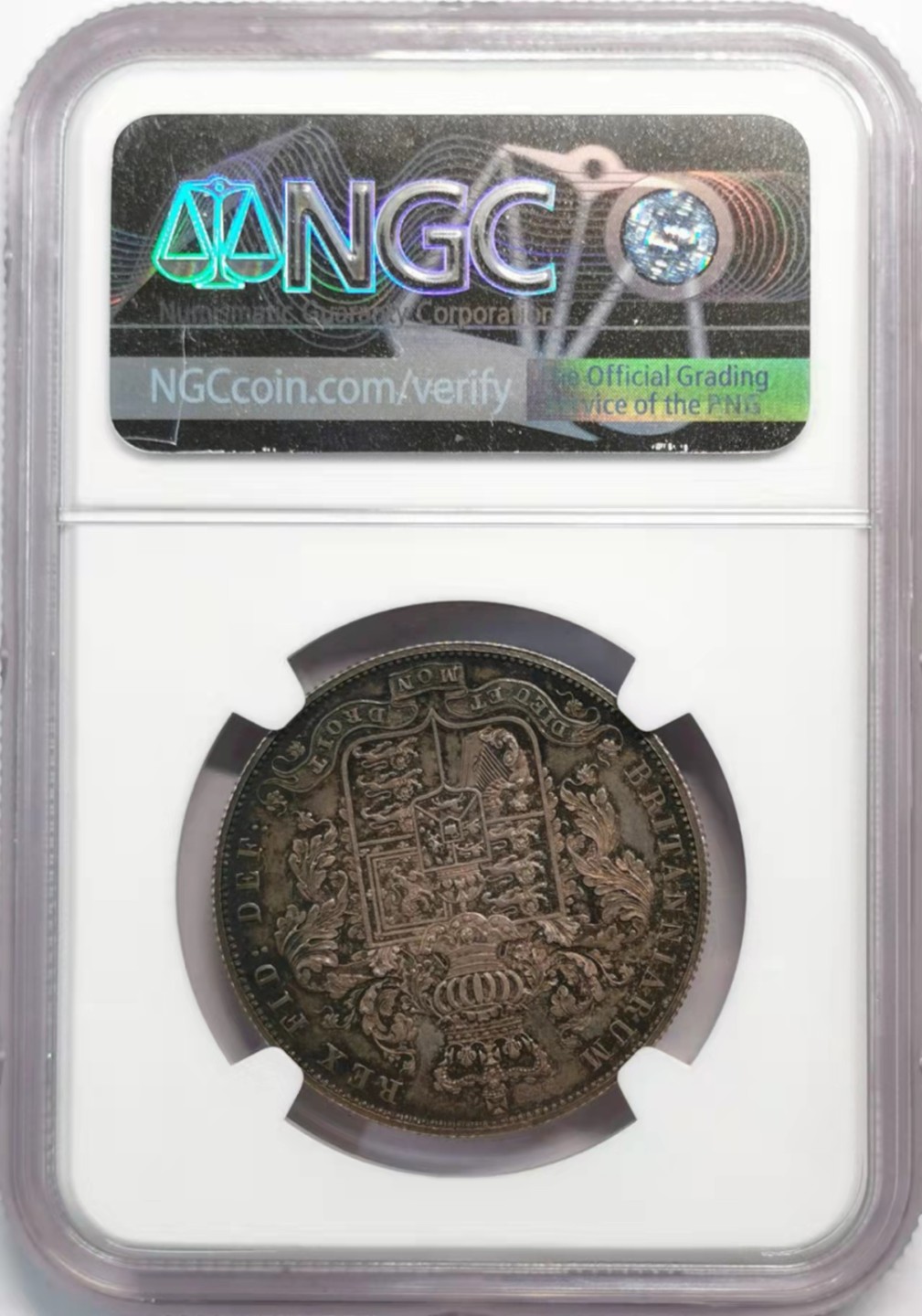 凡希社世界钱币微拍第一百九十三期 稀！1826英国乔四半克朗精铸NGC-PF62顶级英伦包浆！