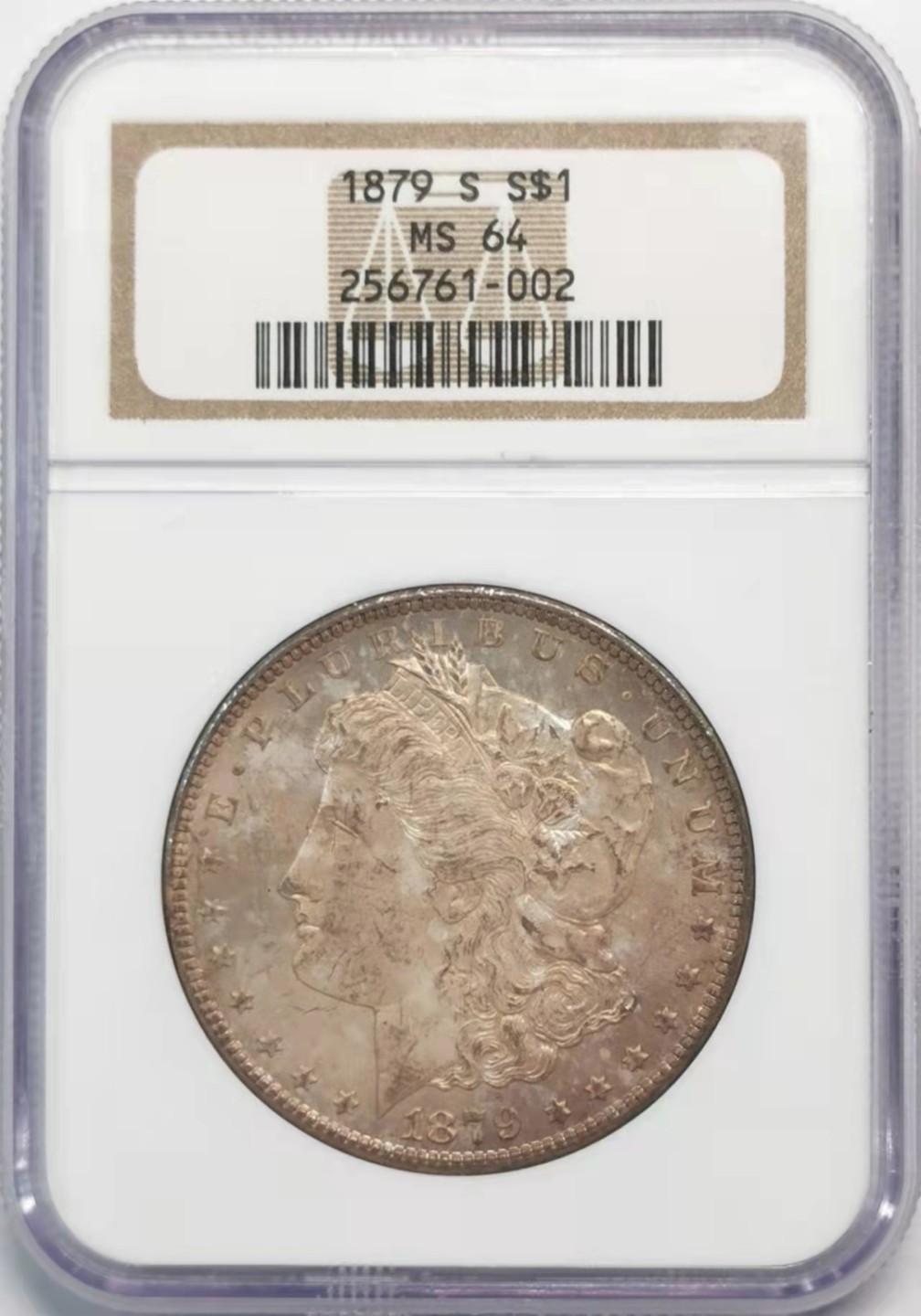 凡希社世界钱币微拍第一百九十三期 1879S美国摩根壹元NGC-MS64浅金色包浆！