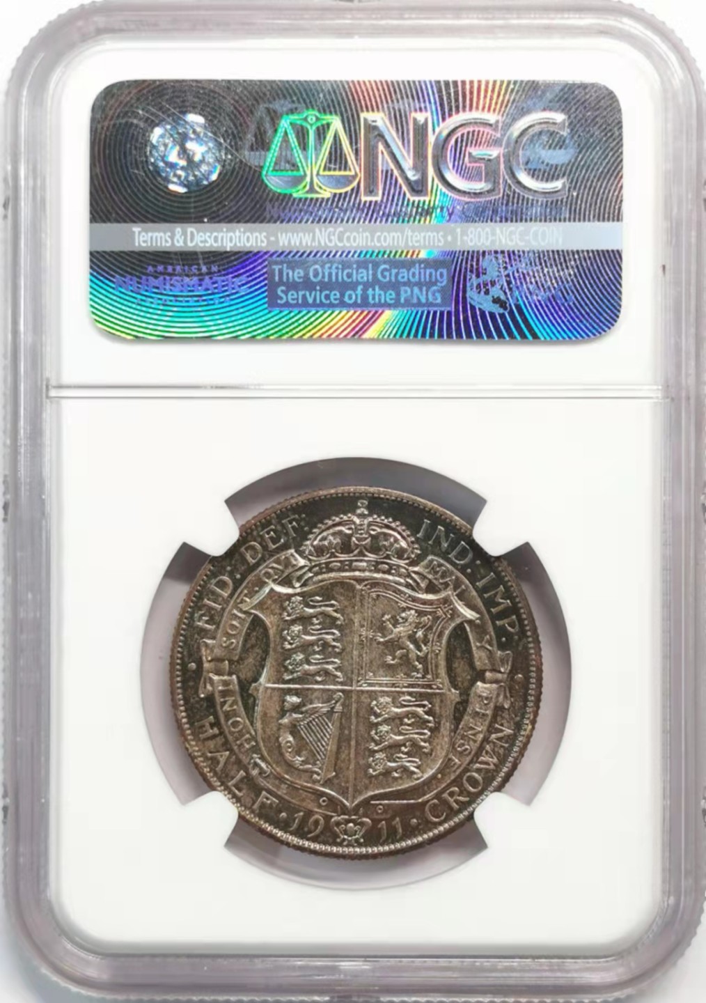 凡希社世界钱币微拍第一百九十三期 1911英国乔五半克朗精铸NGC-PF66高分！