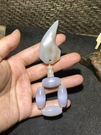 天然高玉化精美同料巴西玛瑙配饰一套， - 天然高玉化精美同料巴西玛瑙配饰一套，