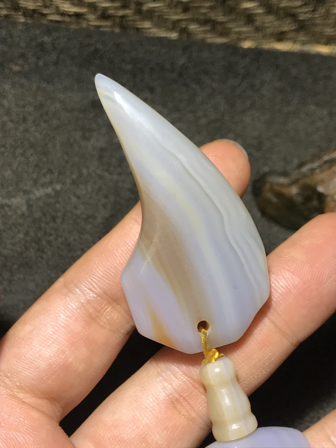 天然高玉化精美同料巴西玛瑙配饰一套，