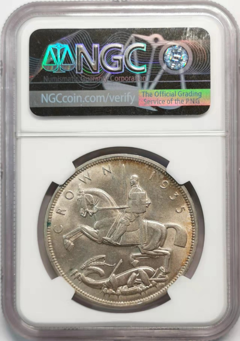 凡希社世界钱币微拍第一百九十三期 1935英国乔五木马马剑NGC-MS63