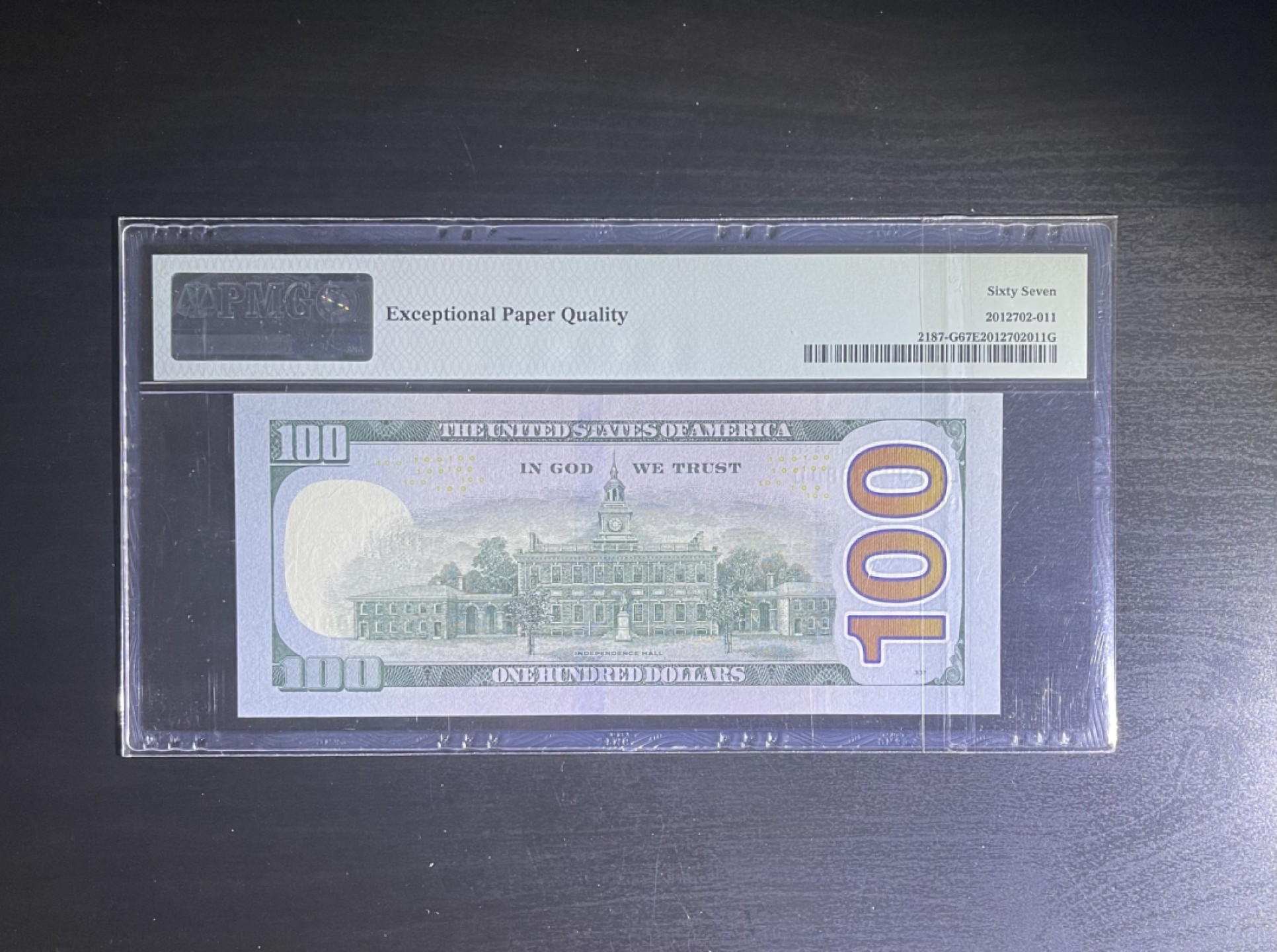 【丑猫0612】今晚7点整。【自动快拍】 09年美国100美元(豹子888)