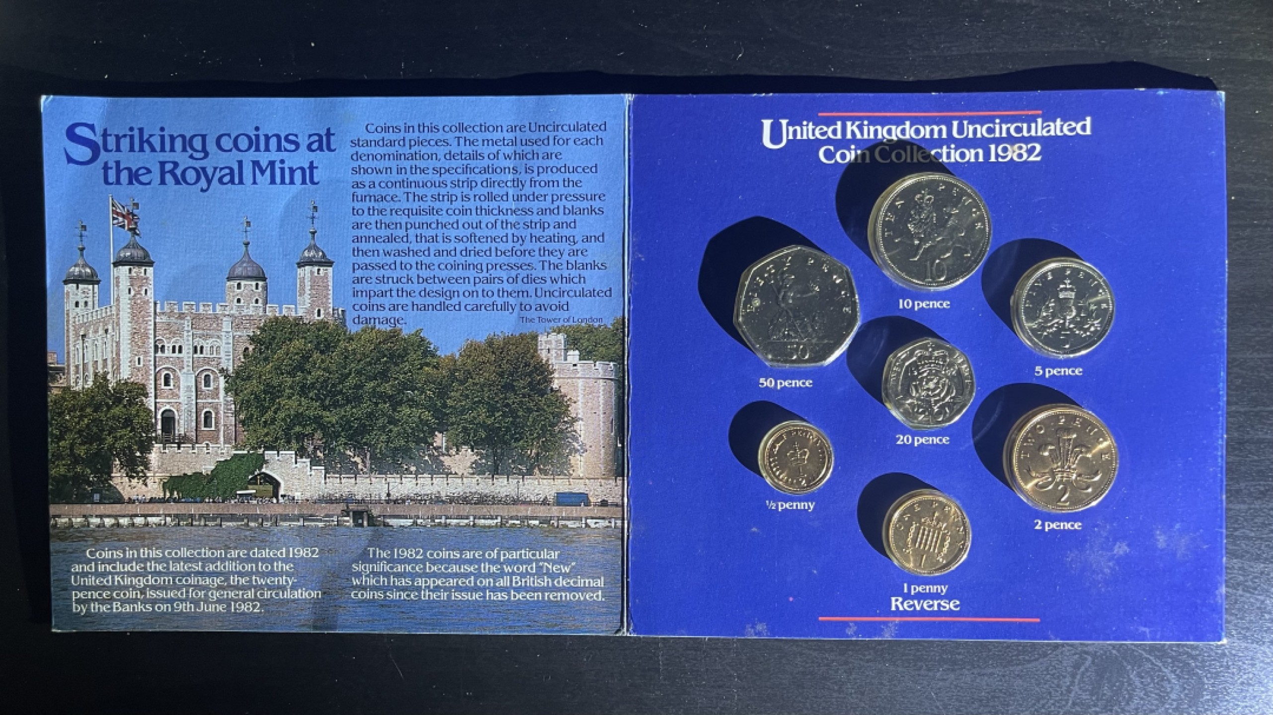 【丑猫0612】今晚7点整。【自动快拍】 82年英国7枚(法币官方套封)