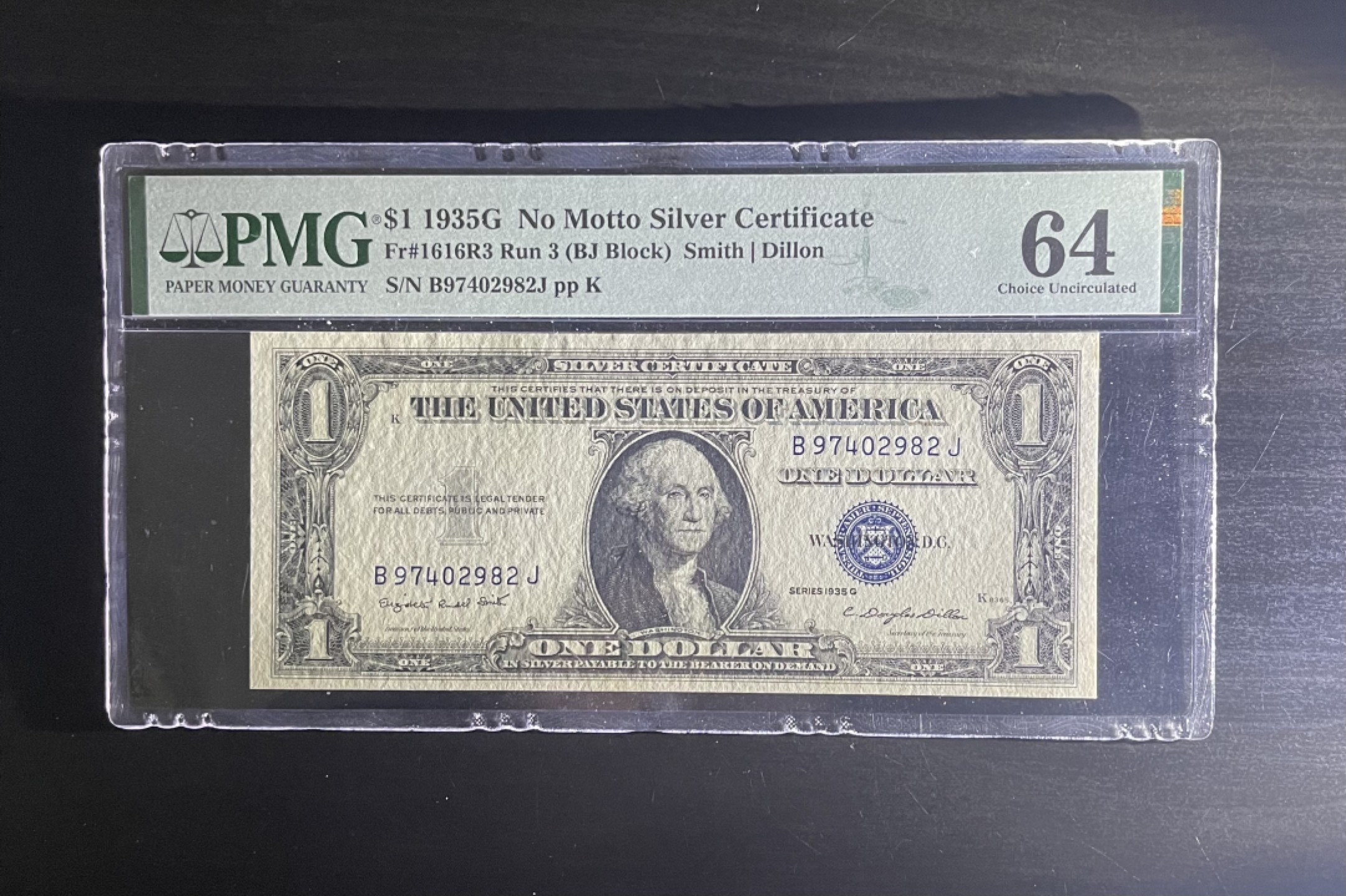 【丑猫0612】今晚7点整。【自动快拍】 1935年美国蓝库1元(老纸张，与57版不同)