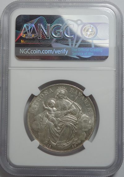 德国Germany	德国巴伐利亚1泰勒1866年圣母抱婴 NGC-MS61