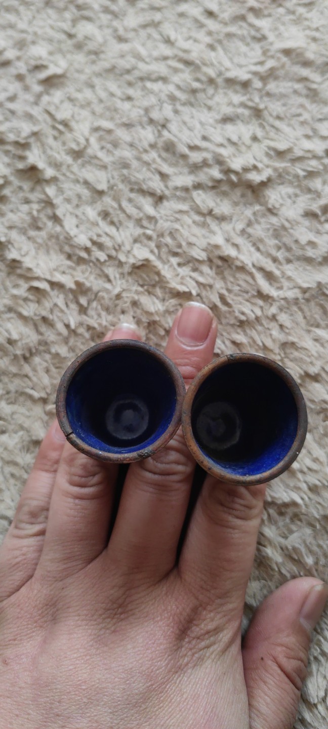 一米收藏，开心上拍(第四十期)裸币专场！ 创汇期珐琅彩，铜酒杯一对！出口创汇！包老包真！