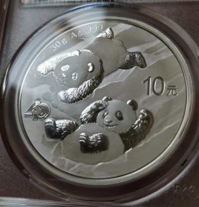 PCGS MS70满分中国2022年初打熊猫纪念10元银币