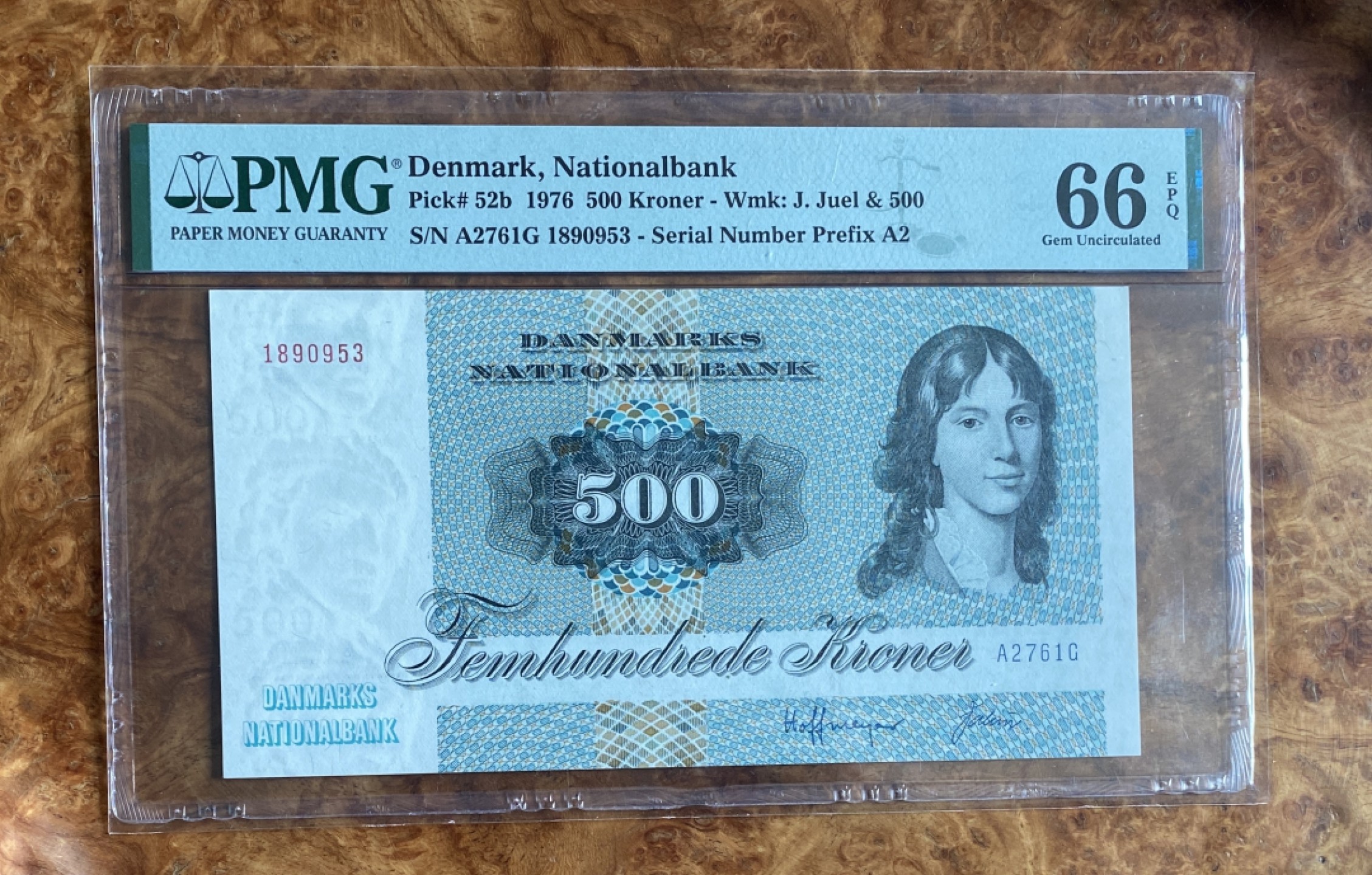 Chase Auction（得物拍卖）第5期 - - 中外纸币、硬币联拍 1976年丹麦500克朗，A2冠，PMG66分！大蜥蜴！