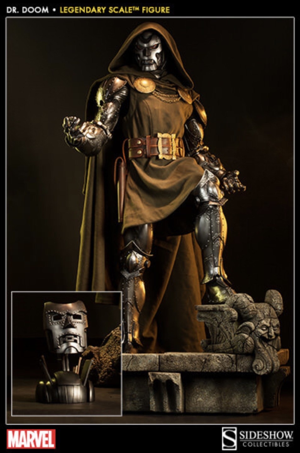 零元拍：Sideshow  毁灭博士/ Doctor Doom LSF雕像配件无包装一只完美的右臂