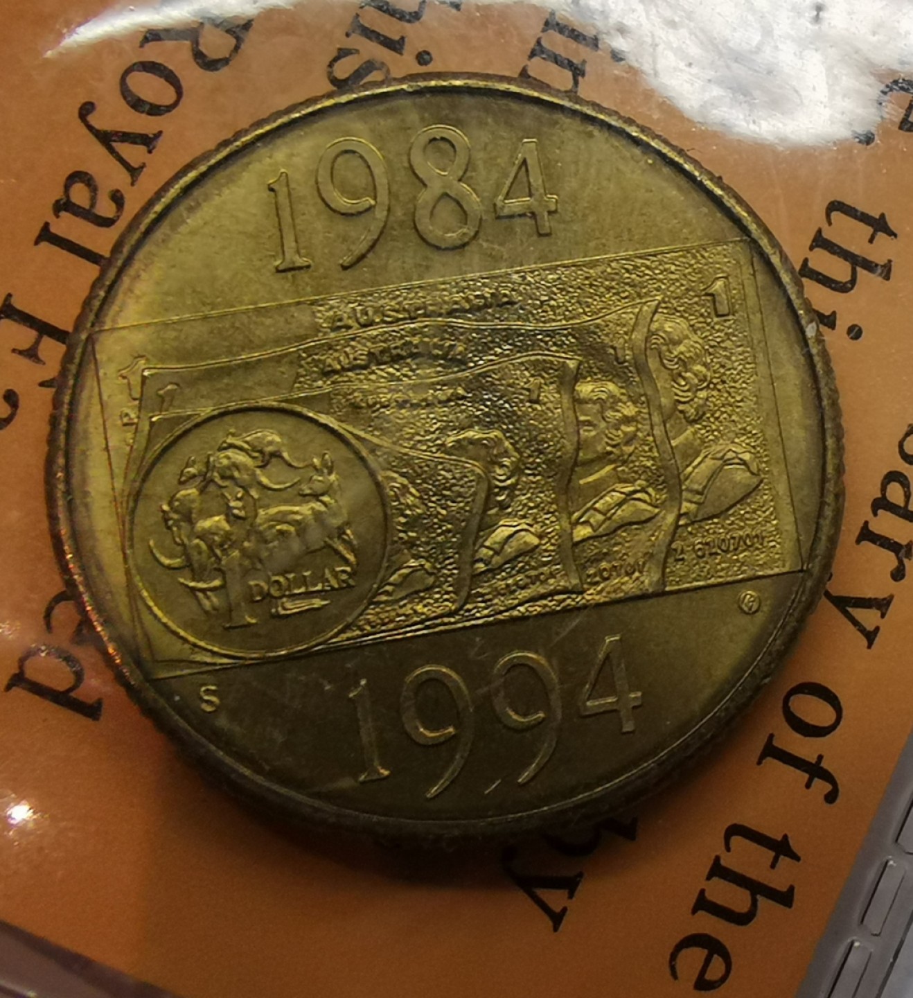 乐游外币-来自国外老藏家的散币 1994澳大利亚1元币中币带包装