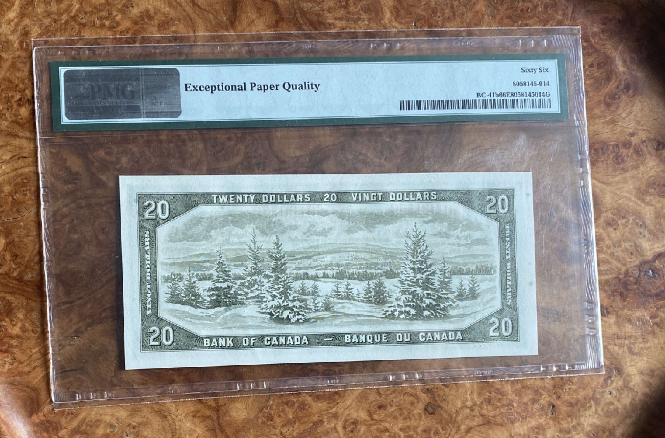 Chase Auction（得物拍卖）第5期 - - 中外纸币、硬币联拍 1964年加拿大20元，PMG66分，青年女王！