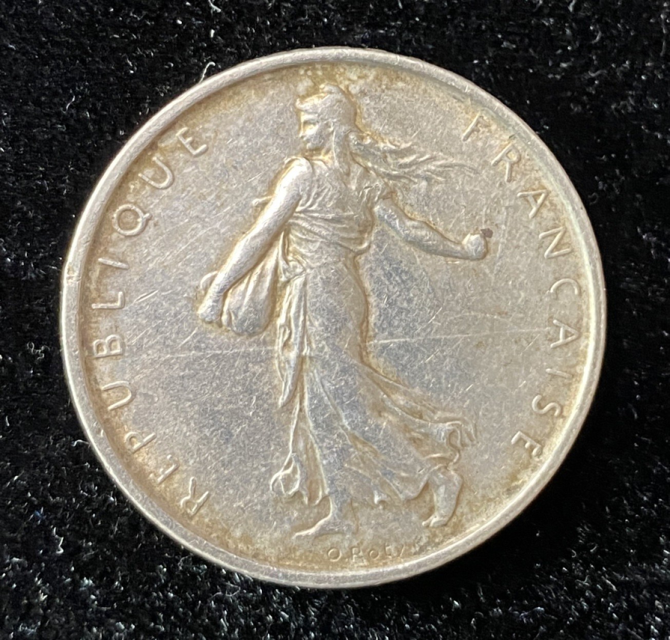 Chase Auction（得物拍卖）第5期 - - 中外纸币、硬币联拍 1963年法国5法郎银币，丰收女神！重13克！