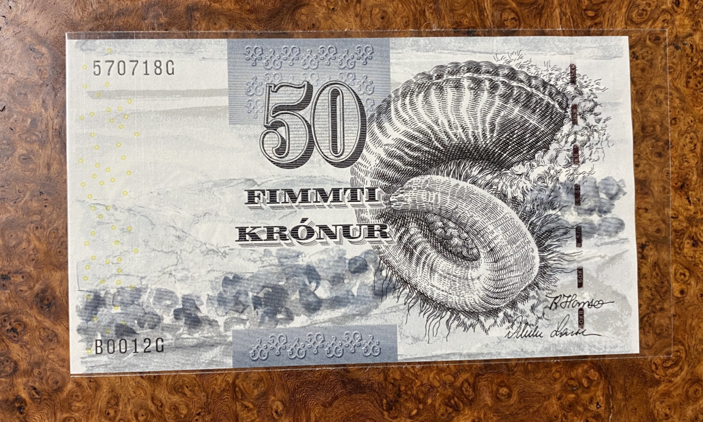 Chase Auction（得物拍卖）第5期 - - 中外纸币、硬币联拍 法罗群岛50克朗一枚，UNC！