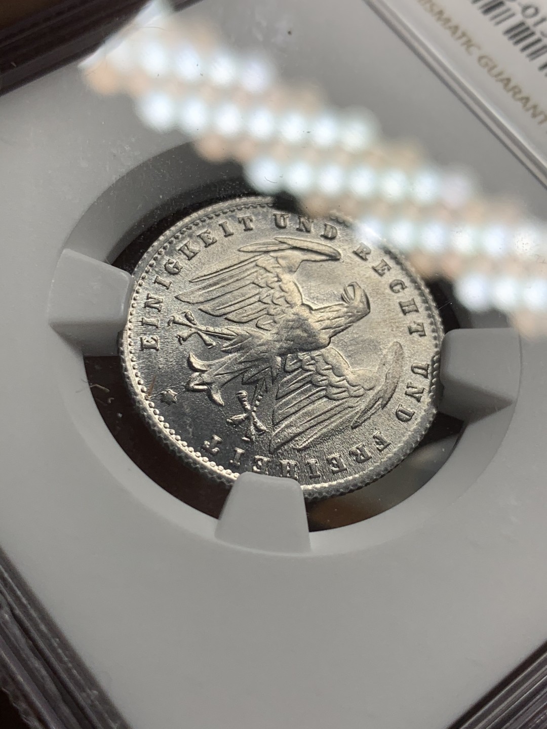 《竞宝斋》第43场-本周日，周一2场连拍（全场顺丰包邮） NGC MS66 1923 魏玛德国200马克 极限品相